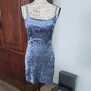 Forever 21 Blue Bodycon Mini Dress Spaghetti Strap